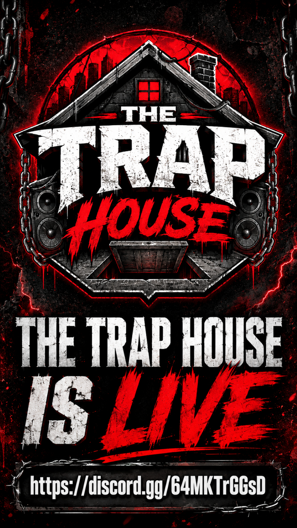 The Trap House live invite poster