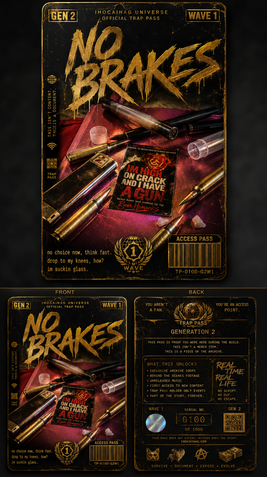 Gen 2 Wave 1 No Brakes Trap Pass card