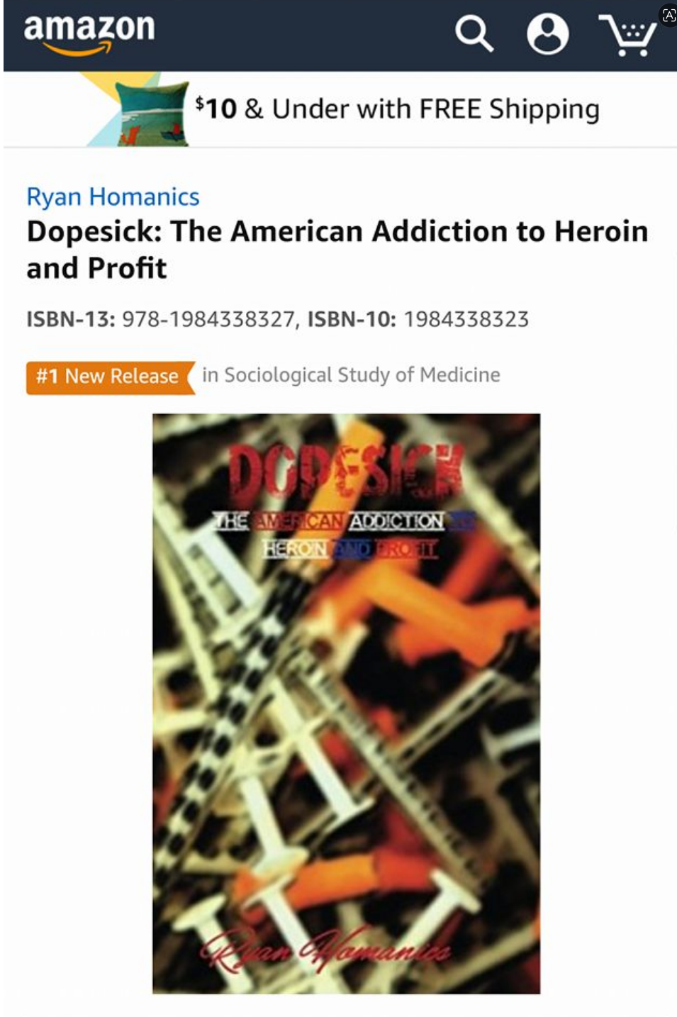 Dopesick Amazon listing