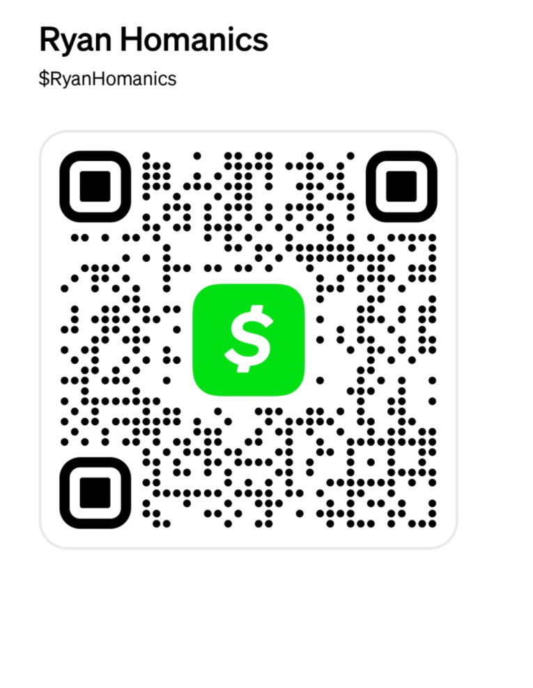 Cash App QR for Ryan Homanics